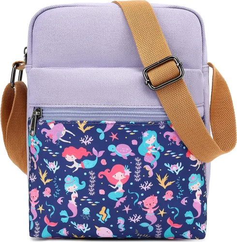 Vista 25 de Leaper - Juego de estuche y cartera bandolera de lona para niñas y mujeres A-verde azulado-r