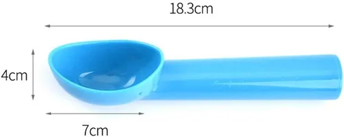 Vista 4 de Cuchara de helado de plástico para frutas, yogur, bola de melón, sorbete, 4
