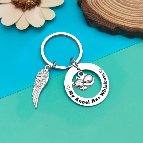 Vista 6 de Llavero conmemorativo de pérdida de gato, regalo conmemorativo para mascotas, regalos de condolencias por pérdida de gato en memoria de gatos