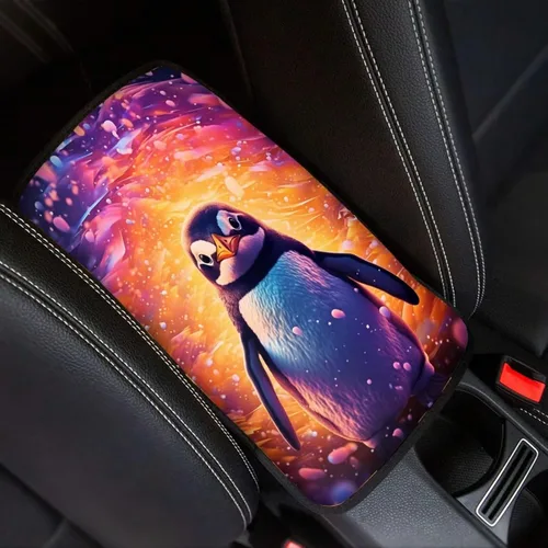Vista 16 de Funda para reposabrazos de automóvil, ajuste universal para la mayoría de automóviles, SUV, camiones, sedán, patrón fresco, plegable, cómoda, Oso