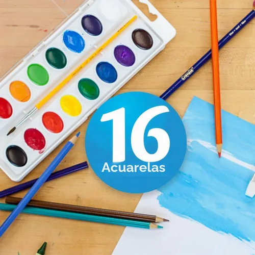 Vista 7 de Crayola Juego de pintura de acuarela (16 unidades), suministros escolares, pintura lavable para niños, 1 brocha, artes y manualidades