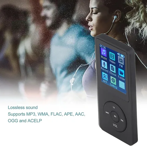 Vista 5 de Reproductor de música multimedia Reproductor de música Apagado rápido Fácil uso portátil 1.8 pulgadas LCD MP4 (negro)