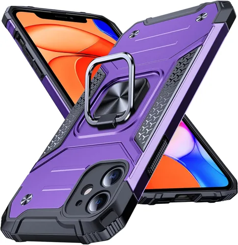 Vista 86 de Anqrp Funda resistente para iPhone 6/7/8/SE/SE2 con soporte de anillo mejorado y agarre, grado militar, a prueba de golpes, resistente y robusta