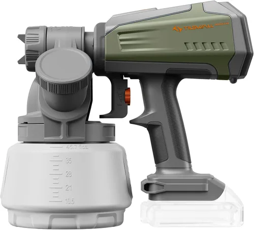 Vista 11 de Tilswall Shark700 - Pulverizador de pintura inalámbrico sin escobillas compatible con batería de rocío de 20 V (batería no incluida), fácil