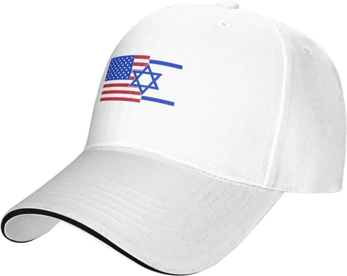 Vista 2 de I Stand with Israel - Gorra de béisbol ajustable negra para hombres y mujeres
