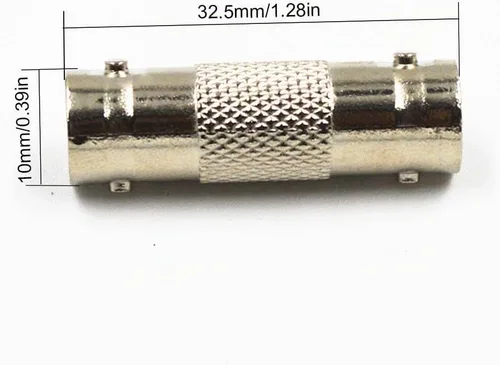 Vista 5 de 10 conectores BNC hembra a hembra y DC macho a macho de 0.217 in x 0.083 in, adaptador de conector de cable de alimentación de 12 V 5A, adaptador