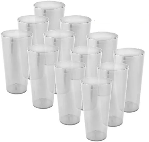 Vista 27 de TrueCraftware - Juego de 12 vasos de color ámbar de 5 onzas. Vasos reutilizables de té helado de alta calidad, apilables, aptos para lavavajillas