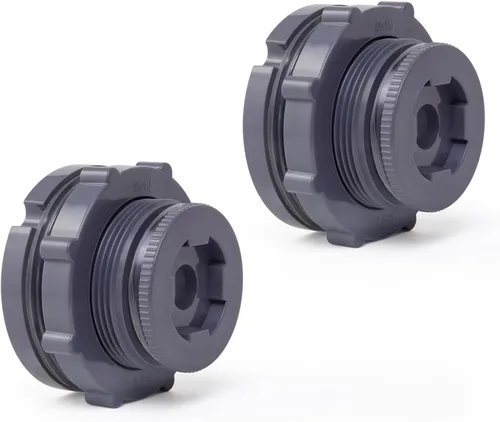 Vista 11 de ChillWaves Accesorio de Conexión de PVC de 2" con Rosca Doble Adaptador Conector para Tanque de Agua, Acuarios, Barriles para Agua de Lluvia