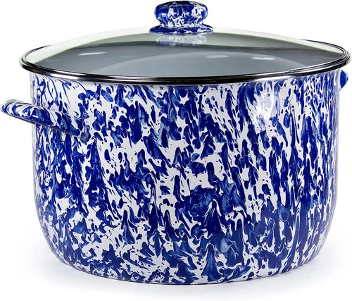 Vista 7 de Golden Rabbit Sopa esmaltada o olla de caldo, 18 cuartos de galón, camuflaje