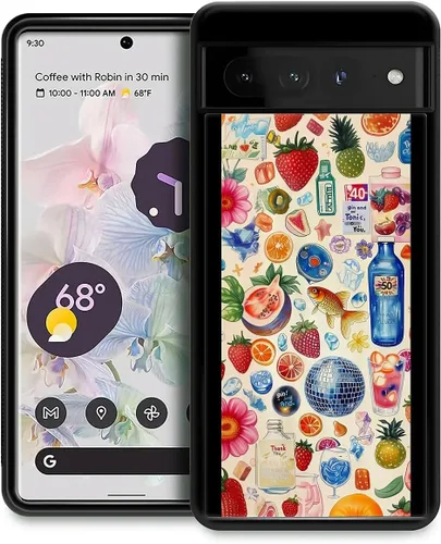 Vista 46 de Compatible con Google Pixel 4A 5G Mobile Case Creative Acrylic Panel trasero Silicona Protección Grip especialmente diseñado para Google Pixel 4A 5G