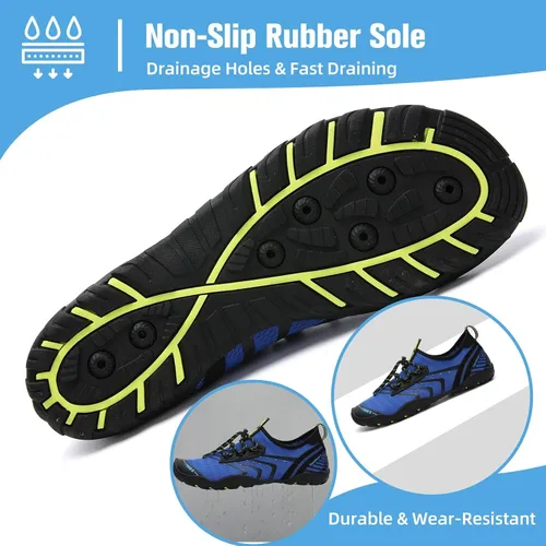 Vista 5 de Zapatos de agua para hombre y mujer, zapatos acuáticos descalzos, de secado rápido, para playa, natación, buceo, kayak, surf, deportes acuáticos