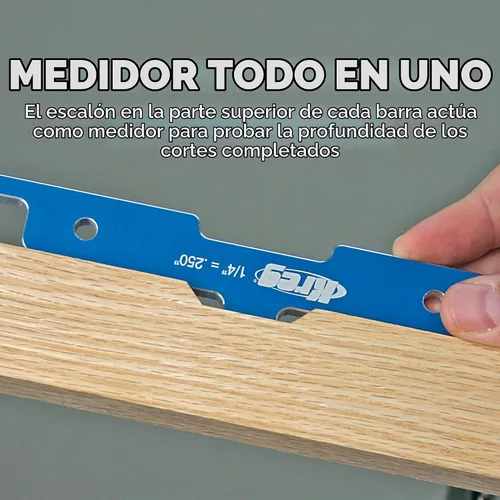 Vista 6 de Kreg PRS3400, juego de 7 barras calibre de precisión