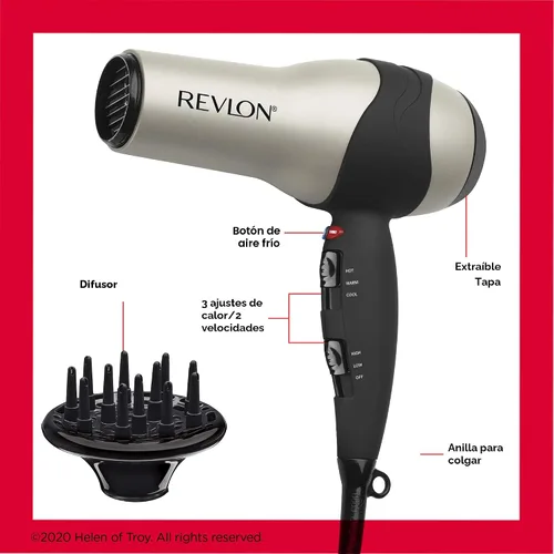 Vista 5 de Revlon 1875 W Secador de pelo turbo voluminizador