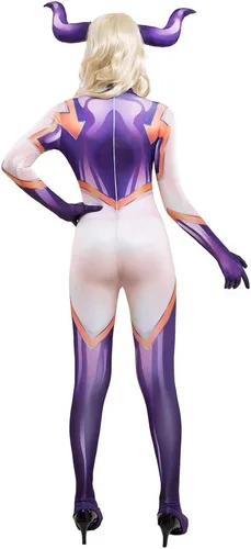 Vista 3 de miccostumes Disfraz de cosplay con estampado 3D de héroe de anime para mujer con gorro
