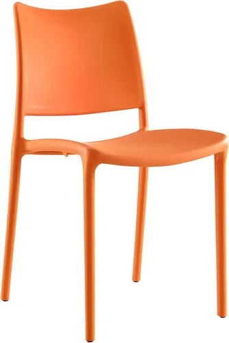 Vista 6 de Modway Hipster contemporáneo moderno moldeado plástico apilable silla de comedor en verde