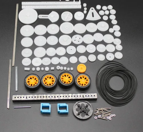 Vista 10 de Juego de engranajes de motor de plástico de 0.5 moldes, kits de engranajes de corona de plástico, engranaje de tornillo sin fin de engranaje de 105