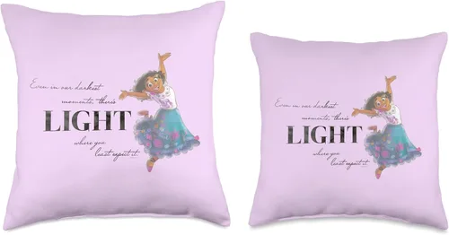 Vista 3 de Disney 100 Anniversary Encanto Mirabel D100 - Almohada ligera, 16 x 16 pulgadas, multicolor