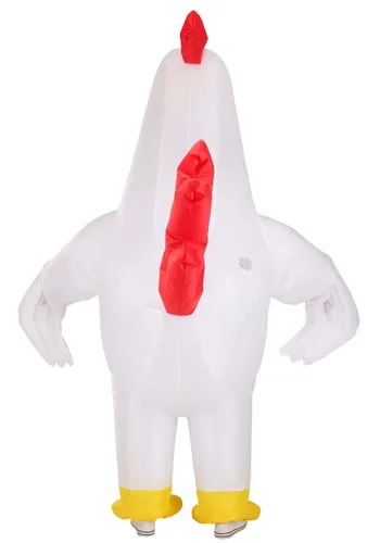 Vista 2 de Disfraz Inflable de Pollo para Adulto Multicolor