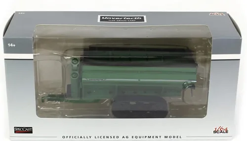 Vista 5 de Spec Cast 1/64 Green Unverferth 1120 Carro de grano con orugas UBC-018