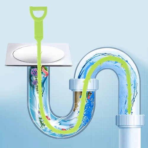 Vista 5 de Herramienta para eliminar obstrucciones de pelo de serpiente, garra de acero inoxidable de 34 pulgadas y paquete de 3 herramientas