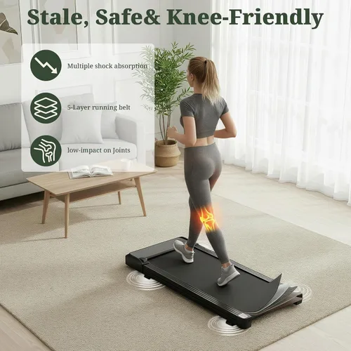 Vista 4 de Caminadora Walking Pad, Cinta de Correr Portátil 3 en 1 Debajo del Escritorio para Casa Espacios Pequeños, Cinta de Correr Plegable Compacta