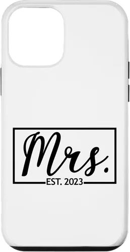 Vista 16 de iPhone 16 Mrs. Est. 2023 Casado luna de miel esposa señor a juego caso de boda