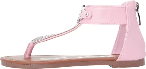 Vista 3 de bebe Girls' Sandals Rhinestone Studded Gladiator Sandals with Medallion (Little KidBig Kid)