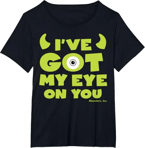 Vista 30 de Disney Pixar Monsters Inc Mike Wazowski Eye On You - Camiseta, Negro, S