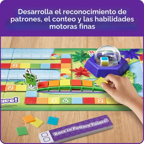 Vista 5 de hand2mind Numberblocks Race to Pattern Palace! Juego de mesa, juegos de mesa educativos, números para niños pequeños, juguetes de matemáticas