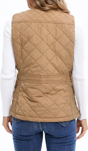 Vista 3 de Argstar Chaleco acolchado ligero con bolsillos con cremallera (XS-2XL)