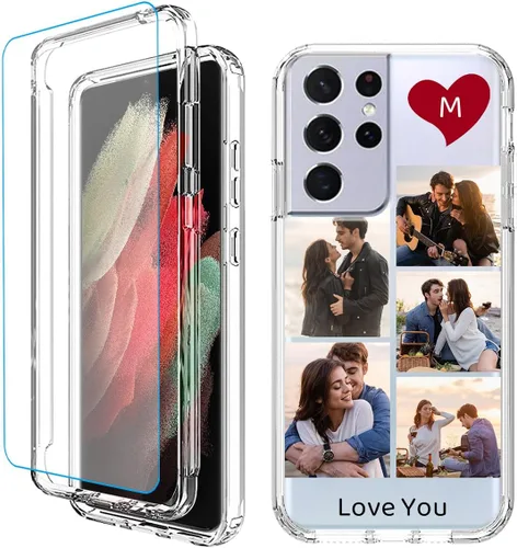 Vista 24 de Funda para teléfono con foto personalizada para Samsung Galaxy S21 5G, cubierta personalizada con imagen, texto, logotipo