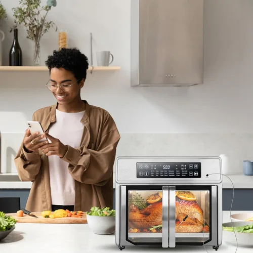 Vista 2 de Kalorik Horno freidora de aire MAXX Advance Series de 26 cuartos de galón con controles digitales, puerta de fácil visualización y 21 ajustes