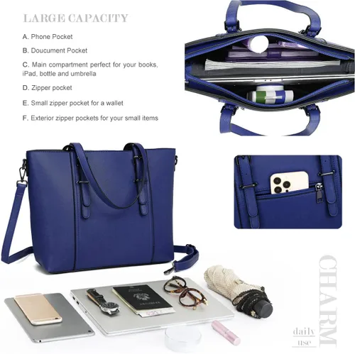 Vista 3 de Bolsos y bolsos de mano para mujer, bolso de hombro con asa superior, bolso de dama