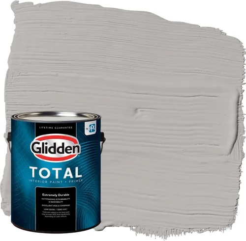 Vista 69 de Glidden Pintura Interior + Imprimación: Gris/Plata Antigua, Una Capa, Satinado, 1 Galón