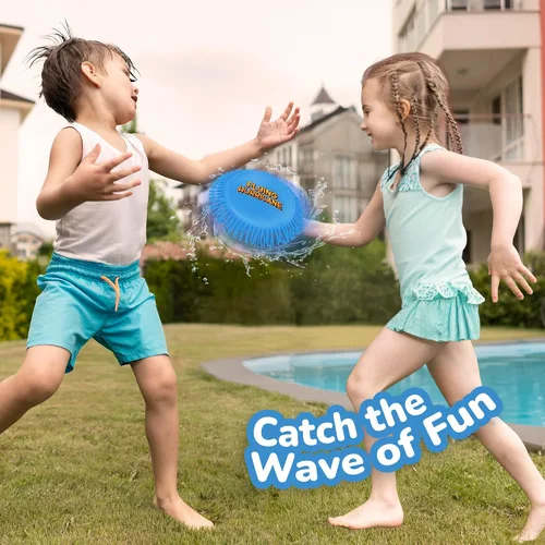Vista 5 de ArtCreativity Frisbees de agua suave para niños, discos deportivos suaves (paquete de 3), juguetes de agua de playa y juguetes de piscina