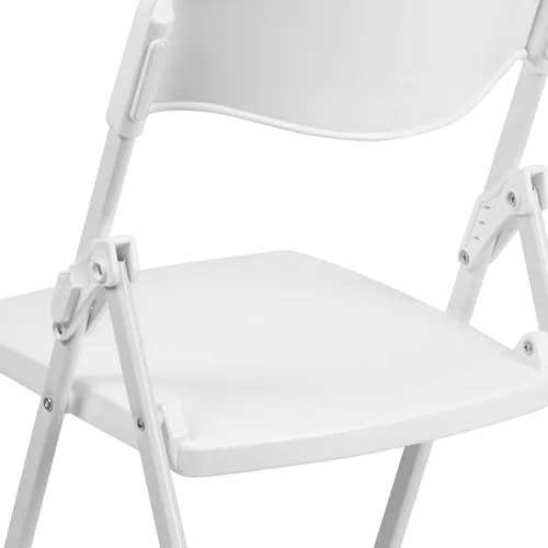 Vista 15 de Flash Furniture HERCULES Series - Silla plegable de plástico blanco