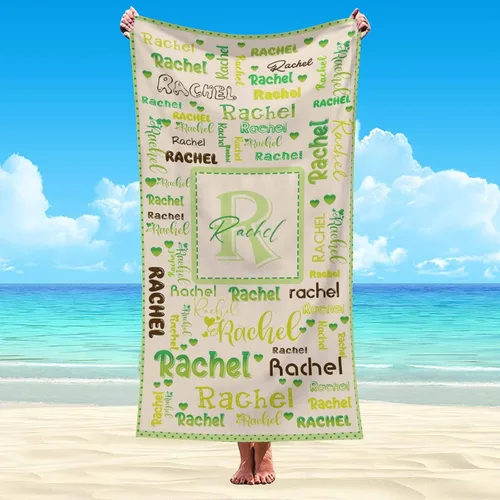Vista 25 de Artsadd Toalla de playa personalizada para adultos, manta de playa personalizada de baloncesto con nombre inicial como regalo de fiesta para viajes