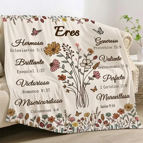 Vista 11 de Manta Cristiana, Regalos de Cumpleaños para Mujeres y Hombres, Manta Decorativa Inspiradora de Escritura con Versículo Bíblico Regalos Religiosos