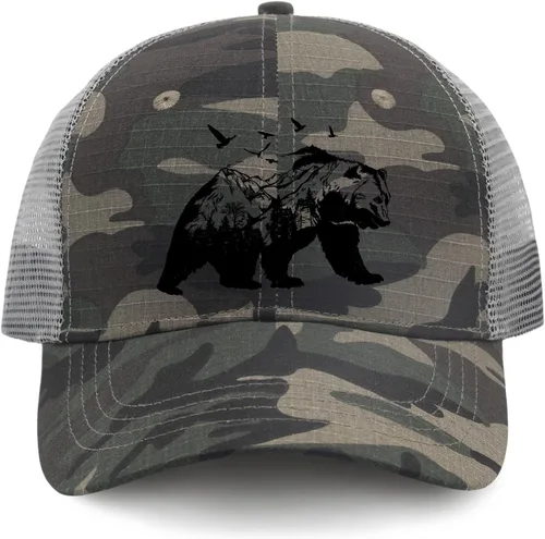 Vista 9 de devor Baseball Caps Bear Dad Hat for Women Funny Denim Hat Adjustable