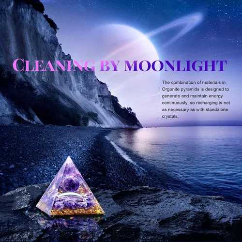 Vista 7 de Pirámide de orgón para meditación de cristal curativo, generador de energía positiva, cuarzo de roca y cuarzo rosa, promueve la riqueza