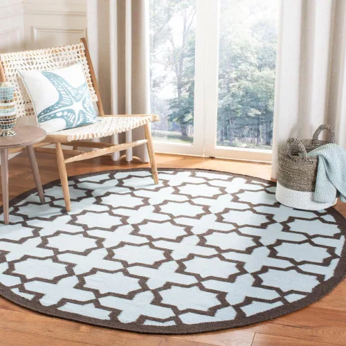 Vista 24 de SAFAVIEH Dhurries Collection DHU549L - Alfombra de lana de tejido plano hecha a mano de 2 pies 6 pulgadas x 6 pies, color negro/marfil