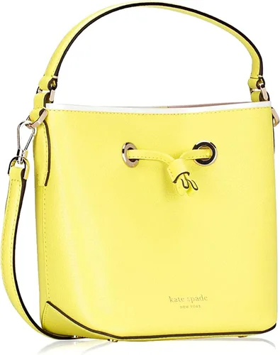 Vista 3 de Kate SPADE - Bolso de mano de EVA con forma de cubo pequeño y piel sintética, Limelight, S