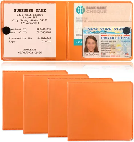 Vista 21 de Kewucn Soporte para seguro de registro de automóvil, organizador esencial de 10.55 x 4.8 pulgadas con cierre, accesorios interiores de vehículos