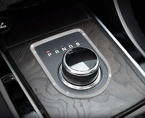Vista 5 de Adecuado para Jaguar auto XF XE F-PACE Accesorios brillantes, botón de estacionamiento electrónico, perilla de control de engranajes, juego