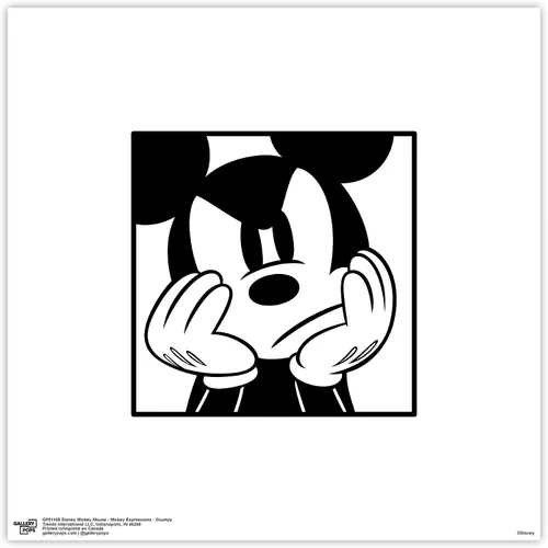 Vista 10 de Trends International Gallery Pops Disney Mickey Mouse - Mickey Expressions - Póster de pared gruñón, 12 x 12 pulgadas, versión enmarcada en negro