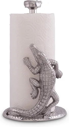 Vista 9 de Arthur Court Designs Fleur-De-Lis - Toallero de papel francés decorativo para encimera, de metal de aluminio en la encimera, 13 pulgadas de alto