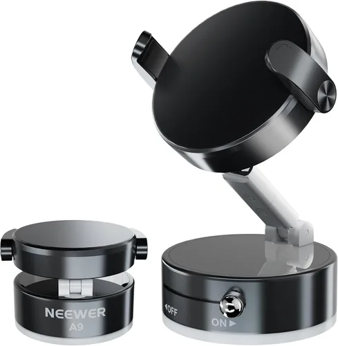 Vista 2 de NEEWER Versión de nivel de entrada, soporte magnético para teléfono celular, soporte plegable con ventosa al vacío para tu parabrisas de automóvil