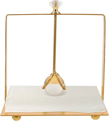Vista 3 de Metal Napkin Holder for Tabletop Rustic Dinner Napkin Stand Square Design for Kitchen and Dining Room Decor