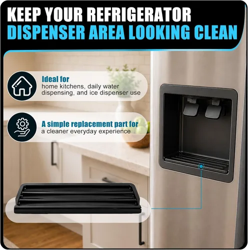 Vista 8 de 2206670B Rejilla de rebosadero para dispensador Compatible con refrigerador Whirlpool Kenmore WP2206670B AP6006547 W10171993 PS11739623 W10189532