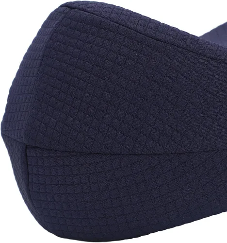 Vista 9 de Between Legs - Almohada lateral de espuma viscoelástica para la rodilla, funda extraíble, lavable, para dormir, para embarazo, ciática (azul marino)